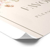 Blush Bloral Arch Favoriten Zeichen Poster (Ecke)