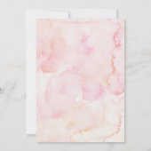 Blush Bloral Baby Dusche Gold Geometric Blush Einladung (Rückseite)