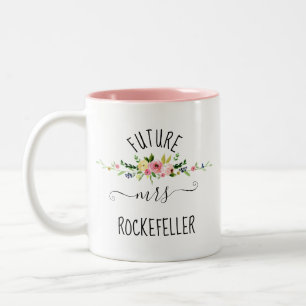 Blush Bloral Blooms Future Bridge Verlobung Gesche Zweifarbige Tasse