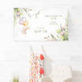 Blush Bloral Bunny Es ist ein Mädchen Dusche Willk Banner (Insitu)