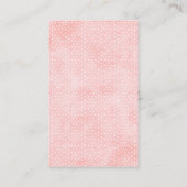 Blush Bloral Butterfly Windel Einlage Visitenkarte (Rückseite)