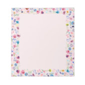 Blush Bloral Dream Notepad - Farbenfrohe Blossom Notizblock (Vorderseite)