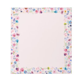 Blush Bloral Dream Notepad - Farbenfrohe Blossom Notizblock