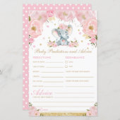 Blush Bloral Elephant Baby Vorhersagen und Ratschl (Vorne/Hinten)