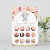 Blush Bloral Elephant Was ist in Ihrem Handyspiel (Stehend Vorderseite)