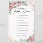 Blush Bloral Eukalyptus gold Celebrity Baby Names (Rückseite)