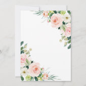 Blush Bloral Feiern von Einladungen zum Leben (Rückseite)
