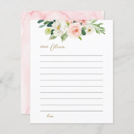 Blush Bloral Geburtstagszeit Kapselkarten