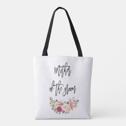 Blush Bloral Handwriting Mutter des Lebens Tasche (Rückseite)