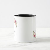 Blush Bloral Handwriting Mutter des Lebens Tasse (Zentrum)