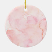 Blush Bloral Heart Geometric Mother The Bride Keramik Ornament (Hinten)