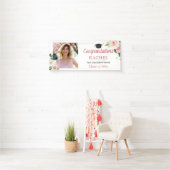 Blush Bloral High School Graduate Foto Abschluss Banner (Insitu)