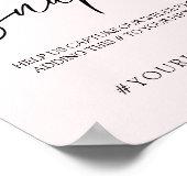 Blush Bloral Pink Wedding Oh Snap Poster (Ecke)