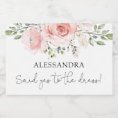 Blush Bloral sagte ja zum Kleid Schaumweinetikett (Einzelnes Label)