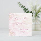 Blush Bloral Save the Date Card - Aquarellfarben (Stehend Vorderseite)