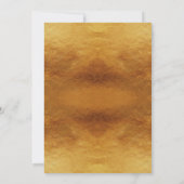 Blush Bloral und Gold 50 Jahre Einladung (Rückseite)