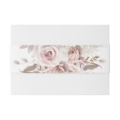 Blush Bloral Wedding Einladungsbanderole (Rückseitenbeispiel)