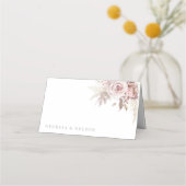 Blush Bloral Wedding Platzkarte (Rückseite)