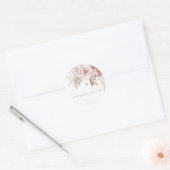 Blush Bloral Wedding Runder Aufkleber (Umschlag)