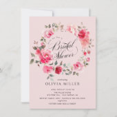 Blush Blossom Bridal Dusche Einladung (Vorderseite)