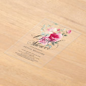 Blush Blossom Bridal Dusche Einladung (Ablage )