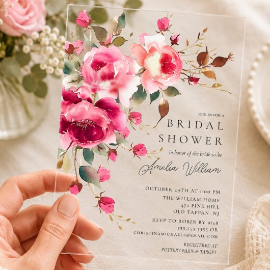 Blush Blossom Bridal Dusche Einladung