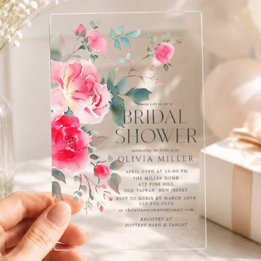 Blush Blossom Bridal Dusche Einladung