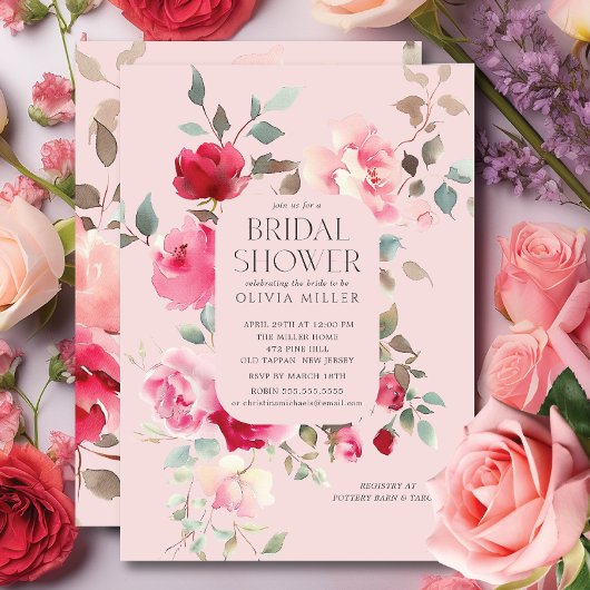 Blush Blossom Bridal Dusche Einladungen