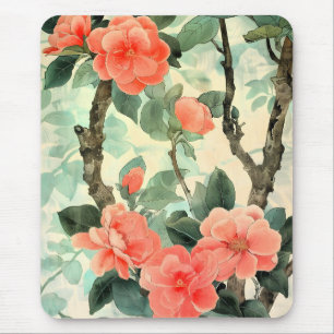 Blush Blossom Camelia Park/Garten: Mousepad