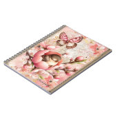 Blush Blossom Dreams Personalisiertes Notebook Notizblock (Linke Seite)