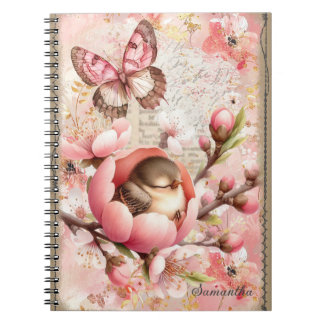 Blush Blossom Dreams Personalisiertes Notebook Notizblock