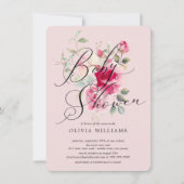 Blush Blossom Kinderdusche Einladung (Vorderseite)