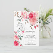 Blush Blossom Kinderdusche Einladungen (Stehend Vorderseite)