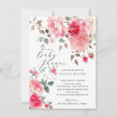 Blush Blossom Kinderdusche Einladungen (Vorderseite)