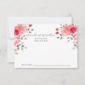 Blush Blossoms Baby Words of Wisdom Card Einladung (Vorderseite)