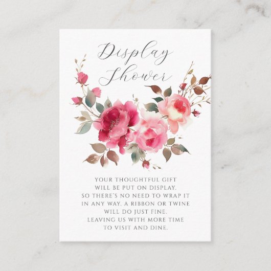 Blush Blossoms Brautparty Display Dusche Begleitkarte (Vorderseite)