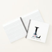 BLUSH BLUE BLUE FLORAL ALPHABETS NAME LETTER L NOTIZBLOCK (Innenseite)