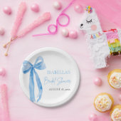 Blush Blue Bow Sie bindet das Brautparty des Knote Pappteller (Party)