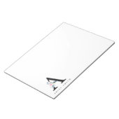 BLUSH BLUE FLORAL ALPHABETS NAME LETTER A NOTIZBLOCK (angewinkelt)