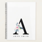 BLUSH BLUE FLORAL ALPHABETS NAME LETTER A PLANER (Vorderseite)