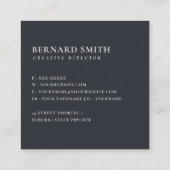 BLUSH BLUE FLORAL ALPHABETS NAME LETTER B QUADRATISCHE VISITENKARTE (Rückseite)