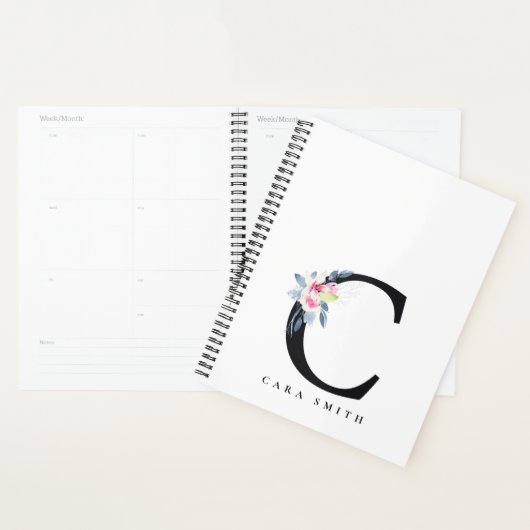 BLUSH BLUE FLORAL ALPHABETS NAME LETTER C PLANER (Anzeige)