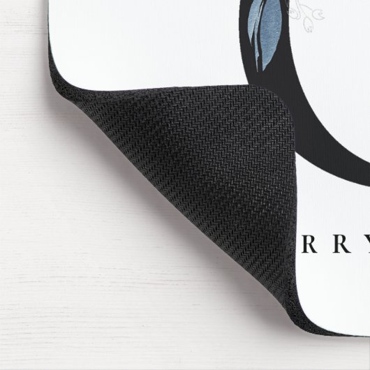 BLUSH BLUE FLORAL ALPHABETS NAME LETTER G MOUSEPAD (Ecke)