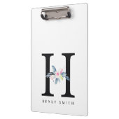 BLUSH BLUE FLORAL ALPHABETS NAME LETTER H KLEMMBRETT (Links)