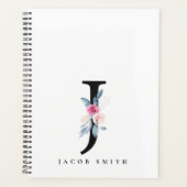 BLUSH BLUE FLORAL ALPHABETS NAME LETTER J PLANER (Vorderseite)