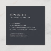 BLUSH BLUE FLORAL ALPHABETS NAME LETTER R QUADRATISCHE VISITENKARTE (Rückseite)