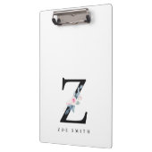 BLUSH BLUE FLORAL ALPHABETS NAME LETTER Z KLEMMBRETT (Links)