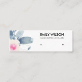 BLUSH BLUE FLORAL STUD EARRING DISPLAY LOGO MINI VISITENKARTE (Vorderseite)
