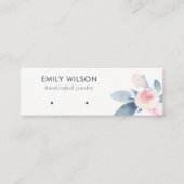 BLUSH BLUE FLORAL STUD EARRING DISPLAY LOGO MINI VISITENKARTE (Vorderseite)