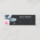 BLUSH BLUE FLORAL STUD EARRING DISPLAY LOGO MINI VISITENKARTE (Vorderseite)